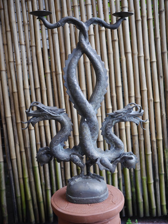 Dragon Candelabra Bronze Java $350