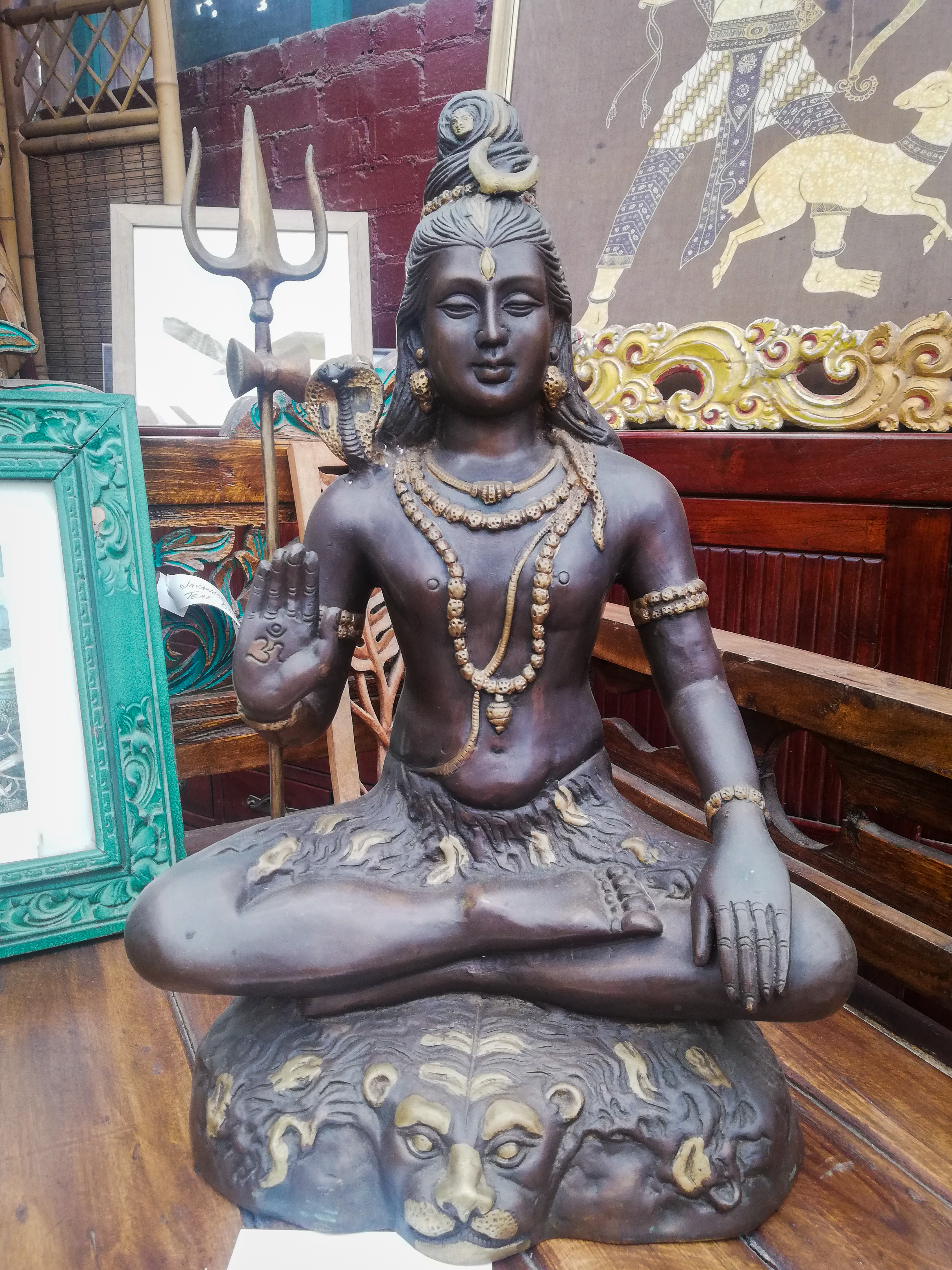 Lord Shiva Seated <br> Bronze India <br> $1,850