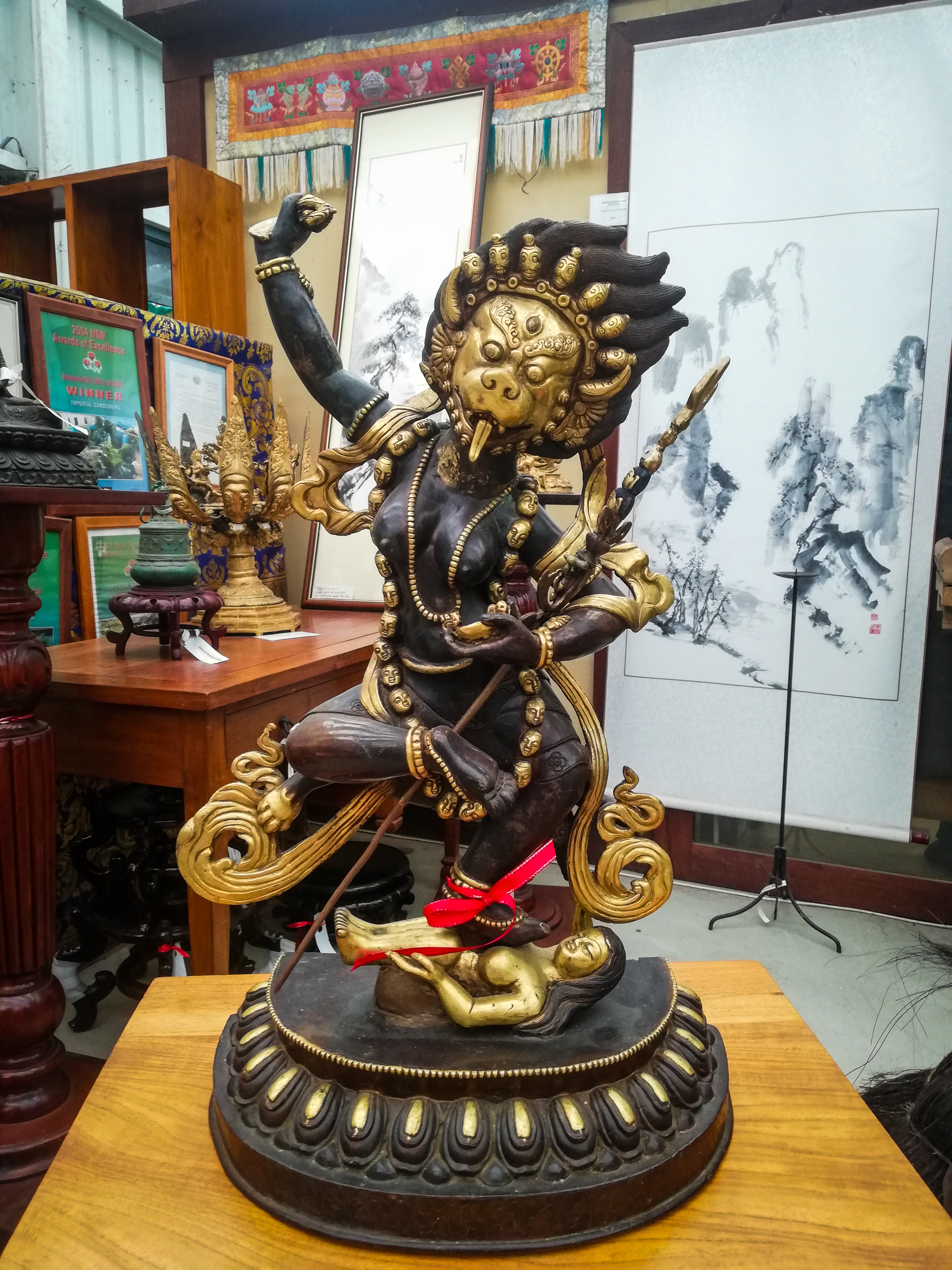 Dancing Yama Tibetan <br> Bronze Antique <br> $1250