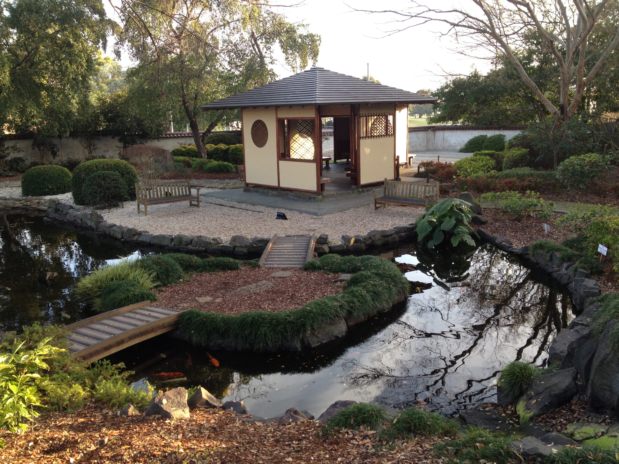 Pagoda in Campbelltown Japanese Garden, showing our public sector landscaping